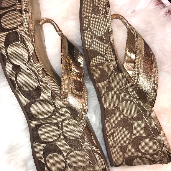Coach Shoes - Coach sandal wedge size 7 1/2✨